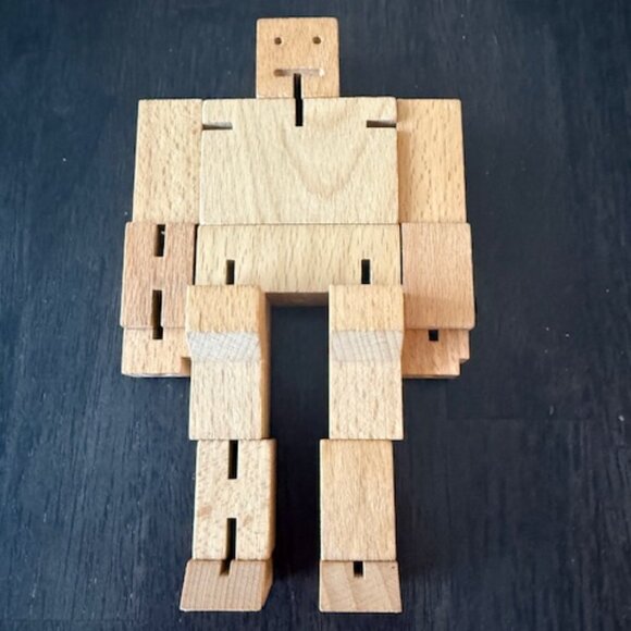 Areawear Cubebot David Weeks Studio Wooden Robot Puzzle Brainteaser (Small) - Picture 2 of 11